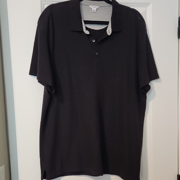 Calvin Klein Men's Black Polo Shirt - Picture 2 of 7